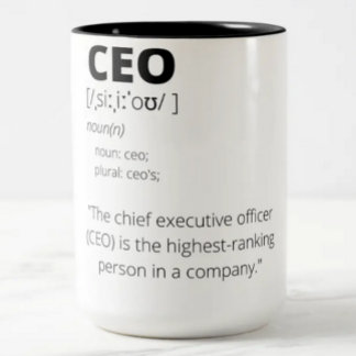 Funny CEO gift mug for men and women 