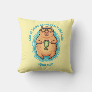 Funny CEO of Doing Nothing Capybara Custom Cushion
