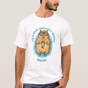 Funny CEO of Doing Nothing Capybara Custom T-Shirt