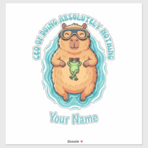 Funny CEO of Doing Nothing Capybara Frog
