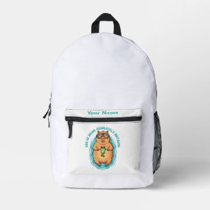 Funny CEO of Doing Nothing Capybara Printed Backpack