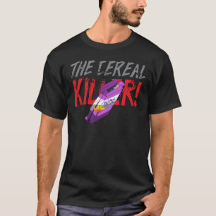 Funny Cereal Killer Halloween Pun Black T-Shirt