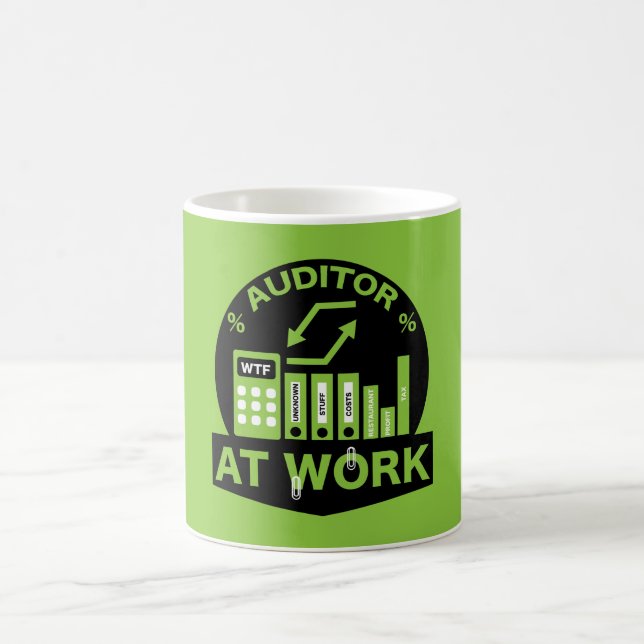 Funny Certified Auditor Gift Coffee Mug (Center)