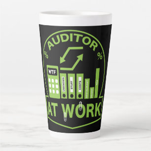 Funny Certified Auditor Gift Latte Mug