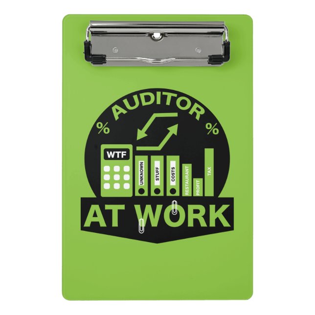 Funny Certified Auditor Gift Mini Clipboard (Front)