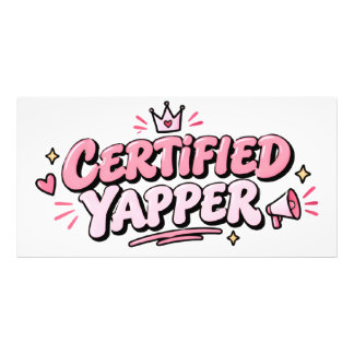 Funny "Certified Yapper" Pink Crown Poster 