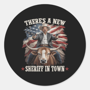 Funny Chad Bianco Cowboy Bianco For California Gov Classic Round Sticker