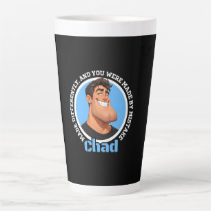 Funny Chad Character Sarcastic Quote Graphic Illus Latte Mug