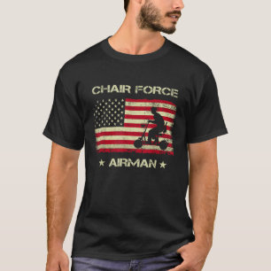 Funny Chair Force One US Veteran Military Air 4th T-Shirt