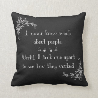 Funny Chalkboard Art Pillow