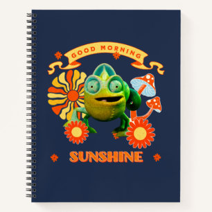 Funny Chameleon Good Morning Sunshine Retro Art Notebook