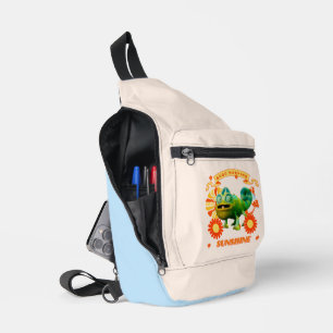 Funny Chameleon Good Morning Sunshine Sling Bag