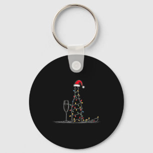 Funny Champagne Christmas Graphics Lights Lover Dr Key Ring