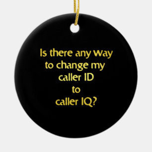 Funny Changing ID to IQ Joke Ceramic Ornament