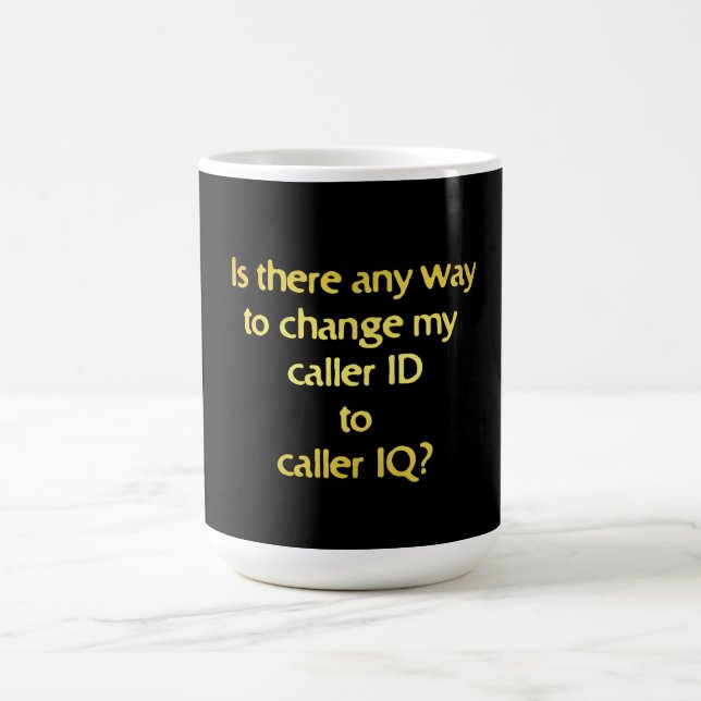 Funny Changing ID to IQ Joke Coffee Mug (Center)
