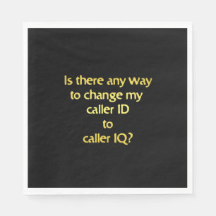 Funny Changing ID to IQ Joke Napkin