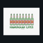 FUNNY  CHANUKAH HANUKKAH LITES GIFTS HOLIDAY POSTCARD<br><div class="desc">GIVE THESE HANUKKAH LITES GIFTS TO YOUR FAVORITE DRINKERS WHO APPRECIATE JEWISH HUMOR.</div>