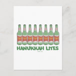 FUNNY  CHANUKAH HANUKKAH LITES GIFTS HOLIDAY POSTCARD<br><div class="desc">GIVE THESE HANUKKAH LITES GIFTS TO YOUR FAVORITE DRINKERS WHO APPRECIATE JEWISH HUMOR.</div>