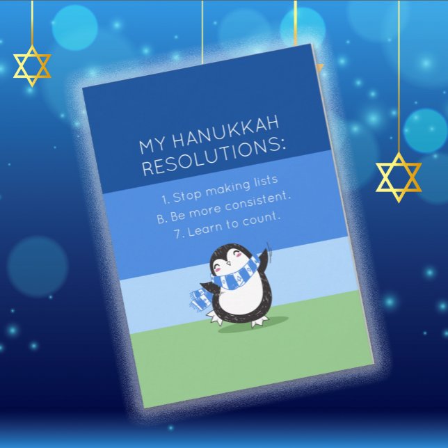 Funny Chanukah Hanukkah Resolution Holiday Card (Creator Uploaded)
