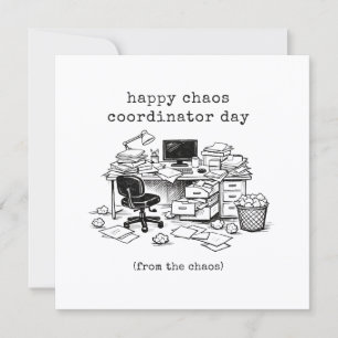 Funny Chaos Coordinator Day Admin Assistant Holiday Card