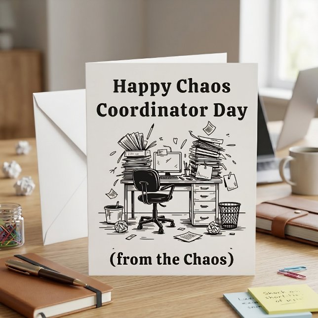 Funny Chaos Coordinator Day Office Manager  Holiday Card (Creator Uploaded)