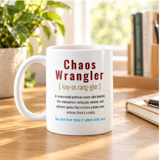 funny Chaos Coordinator Definition Office Coworker Coffee Mug
