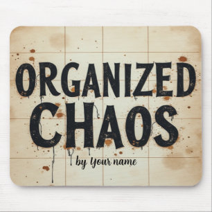 Funny Chaos Quote Student Planner Template Mouse Pad