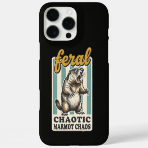 Funny Chaotic Marmot Chaos Meme Design iPhone 16 Pro Max Case