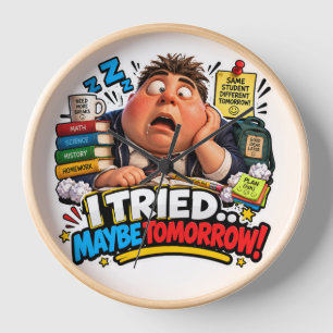 Funny Characters Back to School Balloon Clock