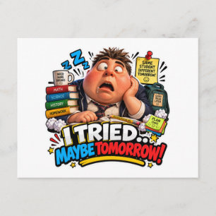 Funny Characters Back to School Balloon Enclosure Card
