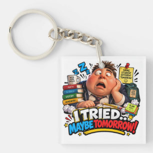 Funny Characters Back to School Balloon Key Ring