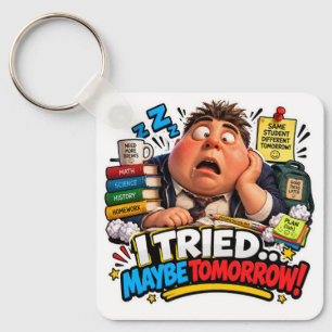 Funny Characters Back to School Balloon Key Ring