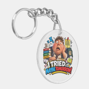 Funny Characters Back to School Balloon Key Ring