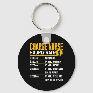 Funny Charge Nurse Hourly Rate - Rn Registered Key Ring