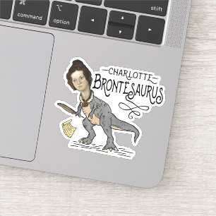 Funny Charlotte Bronte Saurus Dinosaur Book Reader