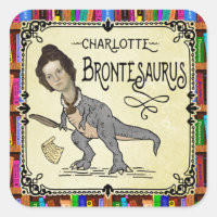 Funny Charlotte Bronte Saurus Dinosaur Book Reader