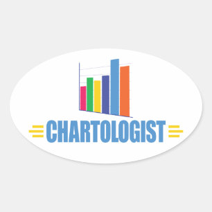 Funny Chart Oval Sticker