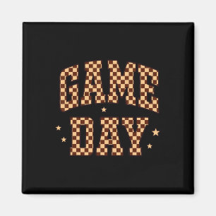 Funny Checkered Game Day Footll Men Women Kids Tou Magnet