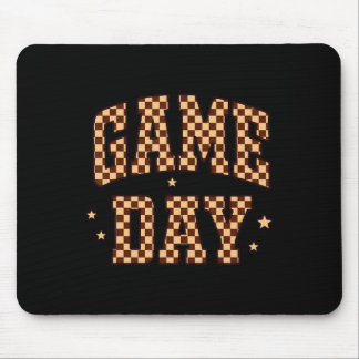 Funny Checkered Game Day Footll Men Women Kids Tou Mouse Pad