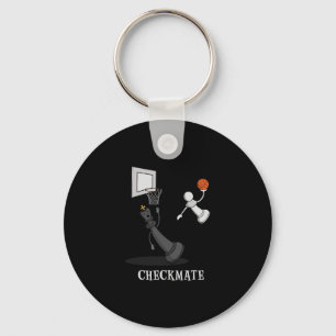 Funny Checkmate Chess Sketll Game Board King Pawn  Key Ring