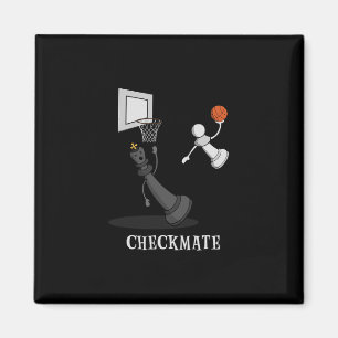 Funny Checkmate Chess Sketll Game Board King Pawn Magnet