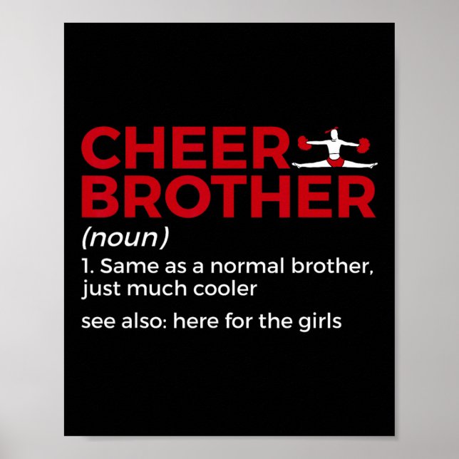 Funny Cheer Brother Definition  Poster (Front)