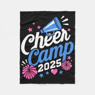 Funny Cheer Camp 2025 Cheerleading Cheerleader Gam Fleece Blanket