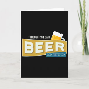 Funny Cheer Dad Beer Competition Cheerleading T-sh Card