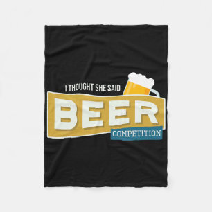 Funny Cheer Dad Beer Competition Cheerleading T-sh Fleece Blanket