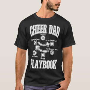 Funny Cheer Dad Cheerleader Playbook Cheerleading T-Shirt