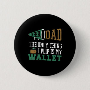 Funny Cheer Dad Cheerleading Gift For Men Fathers 6 Cm Round Badge