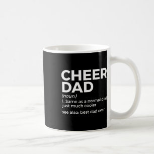Funny Cheer Dad Definition Best Dad Ever Cheerlead Coffee Mug