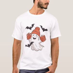 Funny Cheer Ghost Cheerleading Spooky Cheerleader T-Shirt