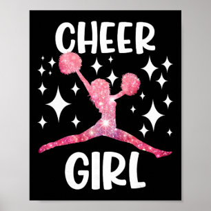Funny Cheer Girl Cheerleader Cheerleading Cheering Poster